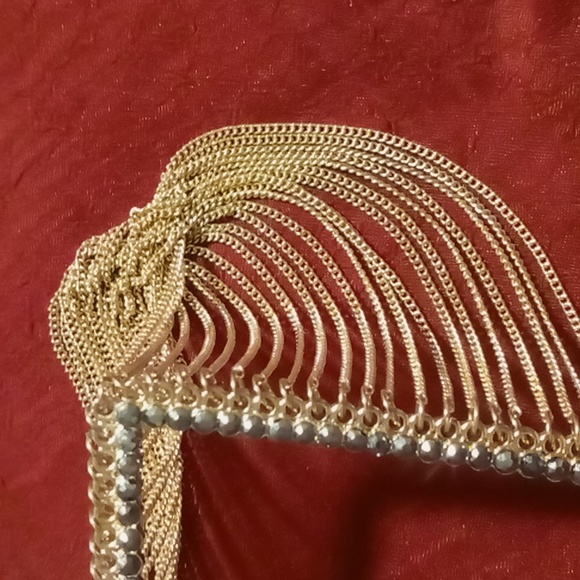 Bib collar necklace multi layer necklace 18 in long nwot . - Picture 5 of 7